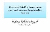 Kommunikáció a kajak-kenu sportágban és a doppingolás hátterekajakkenusport.hu/download/2019._évi_szakmai_konferencia_-_galyatető...• a toborzásban, a mozgástanításban,
