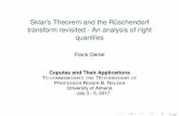 Sklar’s Theorem and the Rüschendorf transform revisited ... fileSklar’s Theorem and the Rüschendorf transform revisited - An analysis of right quantiles Frank Oertel Copulas