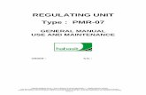 REGULATING UNIT Type : PMR-07 - 06.pdf · REGULATING UNIT Type : PMR-07 GENERAL MANUAL USE AND MAINTENANCE ORDER : S.N. : Habasit Italiana S.p.A. - Via A. Meucci 8 Zona Industriale