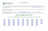 Lost Alumni - cpb-us-w2.wpmucdn.com · Lost Alumni We need your help! We are missing current contact information and would like to reconnect with the people listed in our “Lost