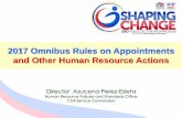 2017 Omnibus Rules on Appointments and Other Human ... · 2017 Omnibus Rules on Appointments and Other Human Resource Actions. 19years ago… 2017 Omnibus Rules on Appointments and