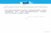 EU harmonised cyclic voltammetry test method for low ... · EU harmonised cyclic voltammetry test method for low-temperature water electrolysis single cells Malkow, T., De Marco,