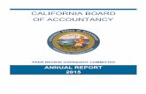 CALIFORNIA BOARD OF ACCOUNTANCY - NASBA · california board . of accountancy . peer review oversight committee . annual report 2015