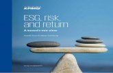 ESG, risk, and return - home.kpmg · ESG, risk, and return 1 Pronouncements from major institutional investors and rising expectations from society at large make it clear that environmental,