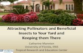 Attracting Pollinators and Beneficial Insects to Your Yard ... · Attracting Pollinators and Beneficial Insects to Your Yard and Keeping them There Catharine Mannion University of