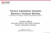 Factory Automation Systems Business Strategy Briefing · Circuit breakers/Electromagnetic switchgear: Enhance product lineups for overseas markets Transformers: Enhance product appeal