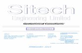 COMPANY PROFILE - Sitech Engineeringsitech-engineering.com.ng/.../01/Sitech-Engineering-Corporate-Profile.pdf · 1.12 In-situ dry density; core cutter method. 1.13 Speedy moisture