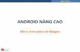 ANDROID NÂNG CAO - txnam.net Giang/Android 2 AD13L... · MobiPro Animations –nguyên tắc Animation: tập hợp các API cho phép biến đổi các view trong một thời