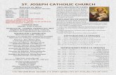 ST. JOSEPH CATHOLIC CHURCH - stjv.org · cas y guiará prácticas de coros de varios edades. Debe ser proficiente en tocando el piano y capaz de guiar a otros mú-sicos en un ambiente