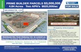 PRIME BUILDER PARCELS $3,000,000 4.84 Acres Two APN’s ... · 4.84 ACRES OF SINGLE FAMILY-2 NEAR I-215 FREEWAY. THE LAND. Nearly 600-ft frontage on McElwain Rd. Between Delaney Circle
