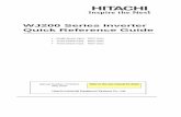 WJ200 Series Inverter Quick Reference Guide - Melcsa.com de... · WJ200 Series Inverter Quick Reference Guide • Single-phase Input 200V class • Three-phase Input 200V class •