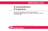 Container Cranes - ipieco.iripieco.ir/wp-content/uploads/2018/05/ASME-B30.24-2013.pdf · ASME B30.24-2013 (Revision of ASME B30.24-2008) Container Cranes Safety Standard for Cableways,