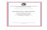 NATIONAL ORATION - The Executive Mansionemansion.gov.lr/doc/26 Oration Release Version-2015.pdf · Although some 40 to 60% of Liberians may not have personally experienced many of