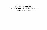 EUPHONIUM AUDITION PACKET FALL 2019 - wind... · unt wind studies euphonium auditions round 1 monday august 19, 2019, 8.30 – 16.30 room mu273 round 2 b: tuesday august 20, 2019,