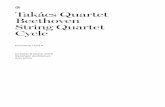 Takács Quartet Beethoven String Quartet Cycle · of the Takács Quartet I have been playing Beethoven’s 15th string quartet for nearly 20 years. I play the first 12 notes on my
