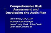 Comprehensive Risk Assessment and Developing the Audit ... · and Audit Planning Makeover Audit Plan is restricted to what “IA can audit today” vs. what “IA should audit tomorrow”.