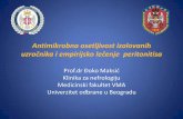 Antimikrobna osetljivost izolovanih uzročnika i empirijsko ... · Klinička prezentacija i dijagnoza peritonitisa • Dijagnostički kriterijumi peritonitisa (abdominalni bol i