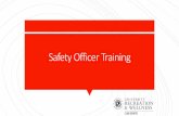 Safety Officer Training - recwell.umd.edu Sports Safety... · Safety Officer Duties ... As a Safety Officer, it is your responsibility to look out for concussions and remove members,