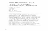 POST-TENSIONED FLAT PLATE TO COLUMN CONNECTION … Journal/1974/May-June... · square) with a single column stub in the center and reinforced with various amounts of bonded reinforcement