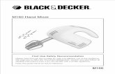 M160 Hand Mixer - service.blackanddecker.deservice.blackanddecker.de/PDMSDocuments/EU/Docs//docpdf/m160-mea.pdf · M160 Hand Mixer M160 Please read through this booklet for safe and