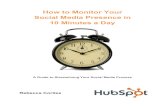 How to Monitor Your Social Media Presence in 10 Minutes a Day · That‟s powerful! Tweet This eBook! How4 to Monitor Your Social Media Presence in 10 Minutes a Day Also, of businesses