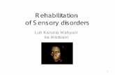 Rehabilitation of Sensory disorders - Website Staff UIstaff.ui.ac.id/system/files/users/ira.mistivani/material/... · Sensory disorders • Blind or visually ... • Tendency to use