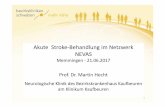 Akute Stroke-Behandlung im Netzwerk NEVAS¤ge... · Akute Stroke-Behandlung im Netzwerk NEVAS Memmingen -21.06.2017 Prof. Dr. Martin Hecht Neurologische Klinik des Bezirkskrankenhaus