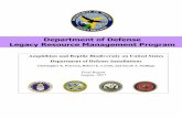 Department of Defense Legacy Resource Management Program · Department of Defense Legacy Resource Management Program Amphibian and Reptile Biodiversity on United States Department