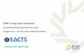 Presentazione standard di PowerPoint - eacts.org · AIM Group International an international partner for your congresses, events and communication INDUSTRY MEETING