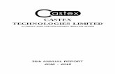 CASTEX TECHNOLOGIES LIMITED - bseindia.com fileCASTEX TECHNOLOGIES LIMITED CIN: L65921HR1983PLC033789 36th ANNUAL REPORT 2018 – 2019 BOARD OF DIRECTORS & KMP’s Mr. Sanjay Chhabra