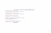 Laws of Logarithms - nwcsd.org · 3 Quotient Rule for Logs Log (m/n) = Log (m)  Log (n) Ex: Write an equivalent expression in expanded form using the laws of Logarithms.