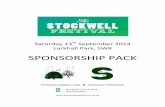 Stockwell Festival Sponsorship Pack 2014 · Feedback / social media response on the 2013 Festival: ‘The sun is shining and I'm at the Stockwell Festival, loads to do and see’