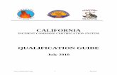 CALIFORNIA - caloes.ca.gov CICCS CICCS... · 18.06.2007 · ciccs qualification guide 5 july 2018 base/camp manager [bcmg] 131 ground support unit leader [gsul] 132 equipment manager