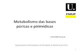 Metabolismo das bases púricas e pirimídicas · Os ácidos nucleicos da dieta (DNA e RNA) são hidrolisados por enzimas digestivas (nucléases pancreáticas e fosfátases intestinais)