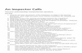 An Inspector Calls - shtcenglish.files.wordpress.com · An Inspector Calls Test your understanding: Comprehension questions Act One 1. What do we learn about each of the characters