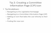 Tip 2: Creating a Committee Information Page (CIP) iconlegislature.vermont.gov/assets/iPad-tips/Tip2.pdf · Tip 2: Creating a Committee Information Page (CIP) icon •Tip Breakdown: