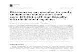 Discourses on gender in early childhood education and care ... · care (ECEC) setting: Equally discriminated against Dragana Pavlović Breneselović, Živka Krnjaja Abstract: The