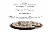 2017 June Dairy Month Recipe Contest Top 10 Winners Featuring · 8th Place . Peanut Butter Custard Blast Sierra Koski, Loyal Ingredients: 2 cups Oreo cookie crumbs 2 tablespoons butter,