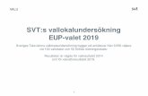 SVT:s vallokalundersökning EUP-valet 2019€¦ · PB 1 VALU SVT:s vallokalundersökning EUP-valet 2019 Sveriges Televisions vallokalsundersökning bygger på enkätsvar från 9 256