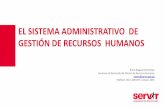 EL SISTEMA ADMINISTRATIVO DE GESTIÓN DE RECURSOS HUMANOS · Planificación de Políticas de Recursos Humanos: permite organizar la gestión interna de recursos humanos, en congruencia