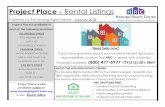 Project Place - Rental Listings - Housing Rights Center Place - January 2018.pdf · Alhambra, CA 91801 Carson Senior Center 801 E. Carson Street Carson, CA 90745 East LA Centro Maravilla