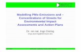Modelling PMx-Emissions and – Concentrations of Streets ... · Modelling PMx-Emissions and – Concentrations of Streets for Environmental Impact Assessments and Action Plans Dr.