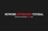 NETWORK AUTOMATION TUTORIAL - RIPE 73 · AGENDA •Lab preparation •Hello world •Abstract Vendor Interfaces •Abstract Vendor Conﬁgurations •Data-Driven Conﬁguration •Data-Driven