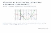 Algebra II: Identifying Quadratic Equation from Pointsmathplane.com/yahoo_site_admin/assets/docs/Algebra_II_-_identifying... · Algebra II: Identifying Quadratic Equation from Points