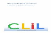 Research Best Practices - uv.es fileResearch Best Practices . Instrumental Language and ICT Resources . Content and Language Integrated Learning