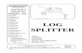 L108-246001 L109-131001 SPLITTER - Swisher · • NEVER allow persons to ride on splitter. DO NOT carry any cargo or wood on your splitter. It may fall off and cause an accident.