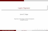 Logistic Regression - Statpower Notes/Logistic.pdf · Logistic Regression with a Single Predictor Coronary Heart Disease Logistic Regression with a Single Predictor Coronary Heart