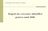 Raport de cercetare ştiinţifică - old.upm.ro fileUniversitatea „Petru Maior” Tg. Mureş Raport de cercetare ştiinţifică pentru anul 2006 INDICATORUL 1 GRANTURI de cercetare