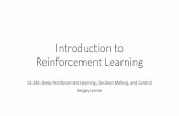 Introduction to Reinforcement Learningrail.eecs.berkeley.edu/deeprlcourse/static/slides/lec-4.pdf · Today’s Lecture 1. Definition of a Markov decision process 2. Definition of