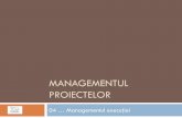 Managementul proiectelor - ael.utcluj.ro · Ce se va întreprinde pt a readuce proiectul în grafic ... întotdeauna există o soluție și caută în mod efectiv s-o găsească și